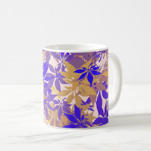 Blue, Bronze and Purple Chestnut Leaves Coffee Mug
