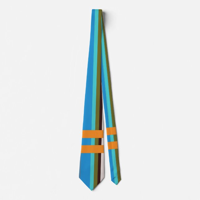 Blue, Brown and Orange Lines  Tie (Front)