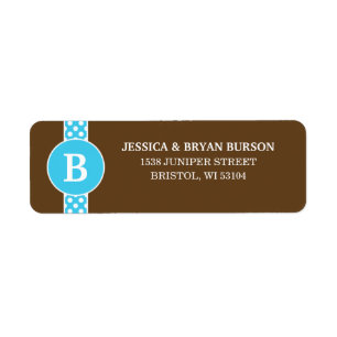 Blue/Brown Dainty Dots Custom Monogrammed Family