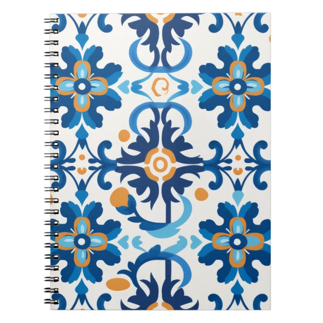 Blue & Brown Detailed Notebook (Front)
