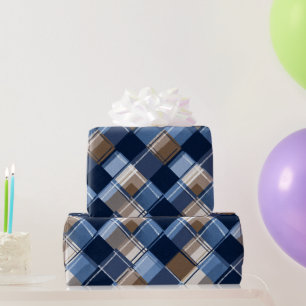Blue & Brown Father’s Day Pattern Wrapping Paper