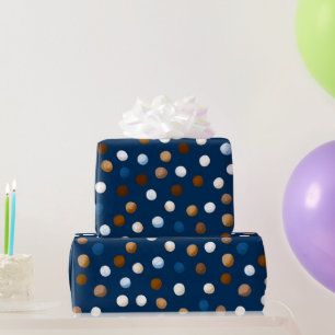 Blue & Brown Father’s Day Pattern Wrapping Paper
