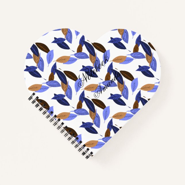 Blue brown leaf notebook (Front)