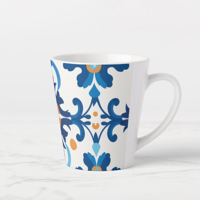 Blue & Brown Patterned Espresso Cup (Right)
