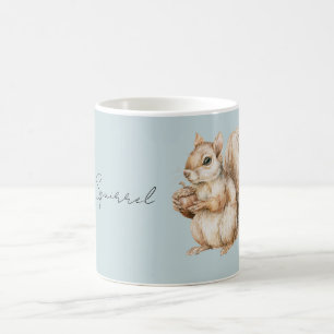 Blue Brown Squirrel Coffee Mug