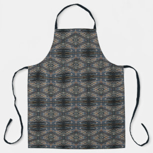 Blue & Brown Wood Beams Photo Perspective Pattern Apron