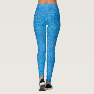 Blue Brush Strokes Leggings