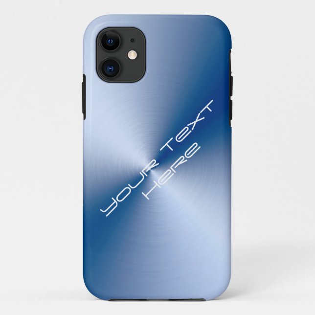 Blue Brushed Metal Iphone5 Barely There Case-Mate iPhone Case (Back)