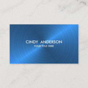 Blue Brushed Metal Sheen Business Card