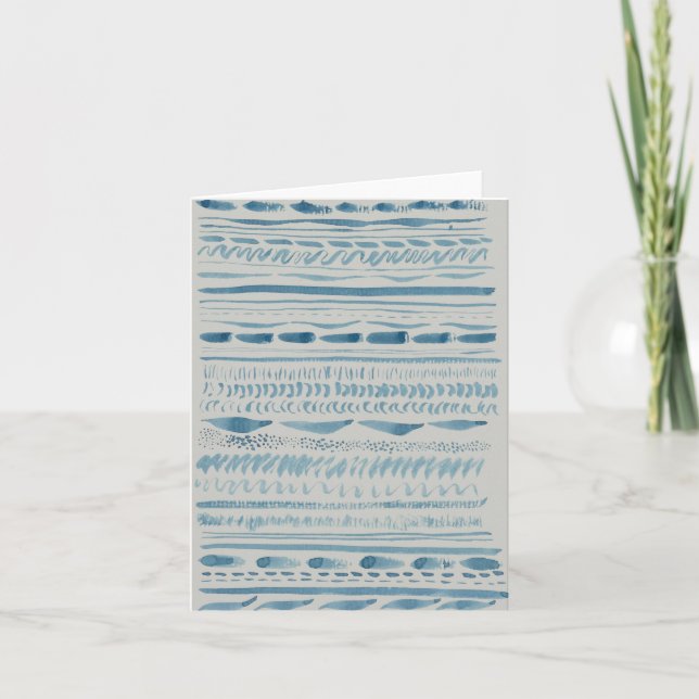 Blue Brushstrokes Card (Front)