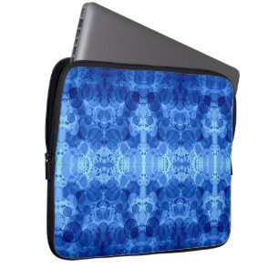 Blue Bubble Pattern Blanket Laptop Sleeve
