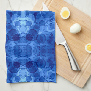Blue Bubble Pattern Blanket Tea Towel