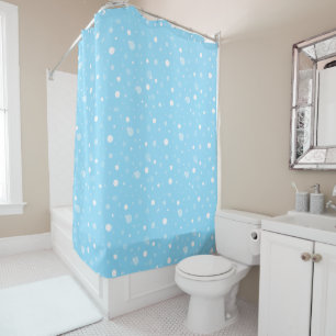 Blue Bubble PATTERN SHOWER CURTAIN