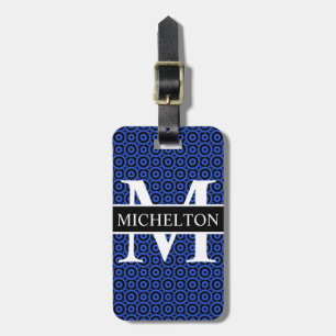Blue Bubble Personalised Luggage Tag