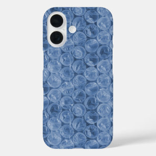Blue bubble wrap iPhone 16 case