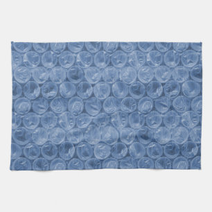 Blue bubble wrap tea towel