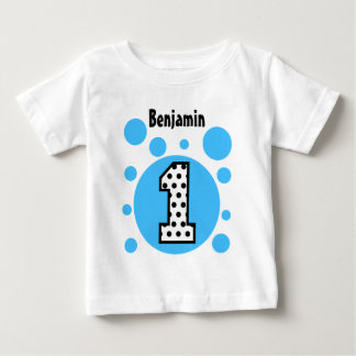 BLUE BUBBLES 1st Birthday One Year Old Gift Baby T-Shirt