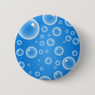Blue Bubbles 6 Cm Round Badge
