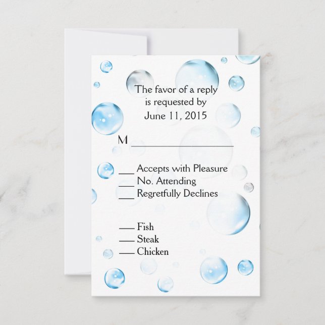 Blue Bubbles Baby Shower RSVP (Front)