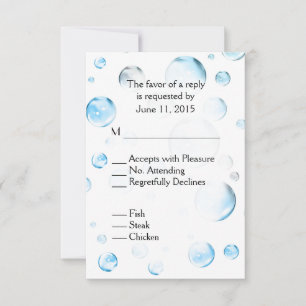 Blue Bubbles Baby Shower RSVP