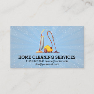 Blue Bubbles Background   Vacuums Business Card