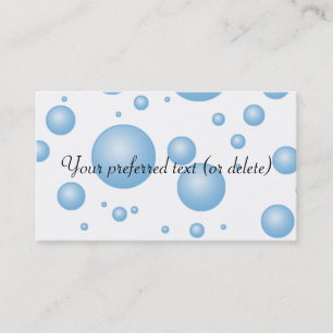 Blue Bubbles Business Cards Template