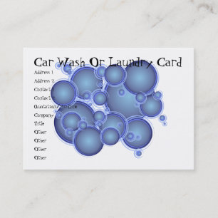 Blue Bubbles Car Wash Or Laundry Card