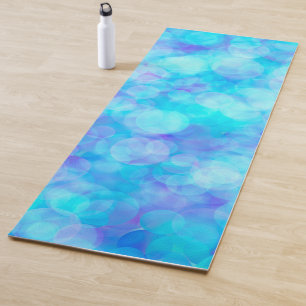 Blue Bubbles Fluid Art Yoga Mat
