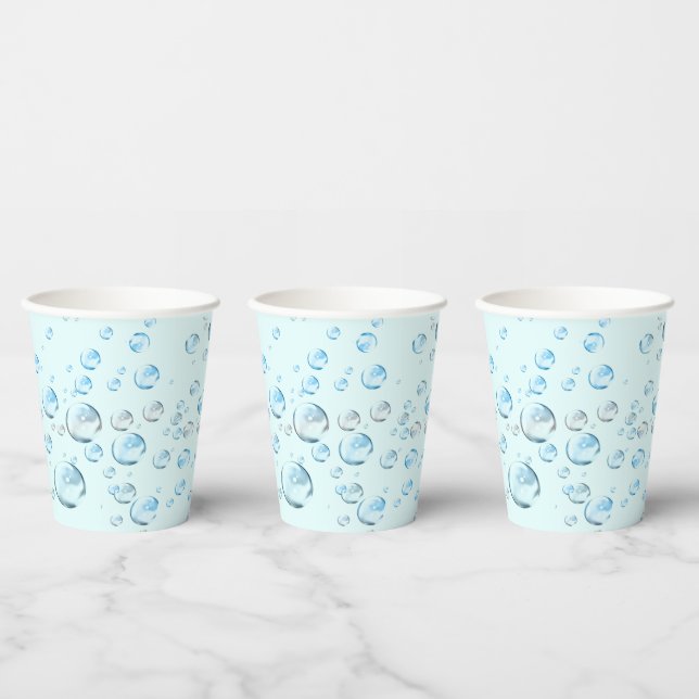 Blue Bubbles  Paper Cups (Multi)