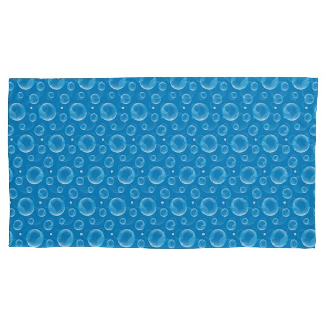 Blue Bubbles Pillowcase (Front-Left)