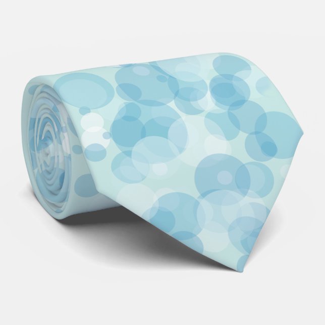 Blue Bubbles Tie (Rolled)