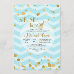 Blue Bubbly Invitation