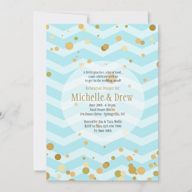 Blue Bubbly Invitation (Front)