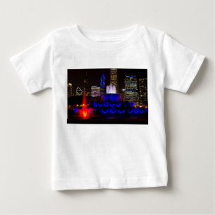 Blue Buckingham Fountain Baby T-Shirt