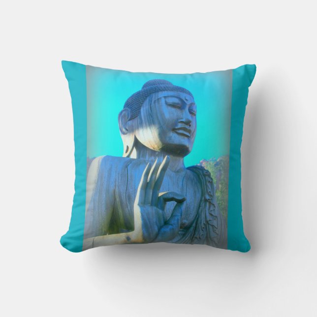 blue buddha cushion (Front)