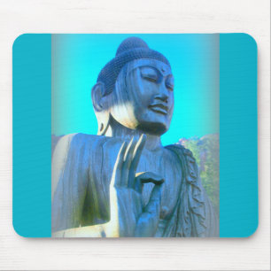 blue buddha mouse mat