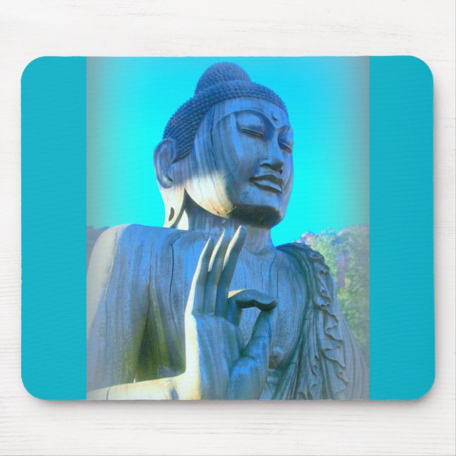 blue buddha mouse mat (Front)