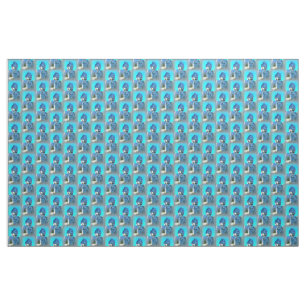 blue buddha pattern fabric
