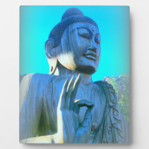 blue buddha plaque