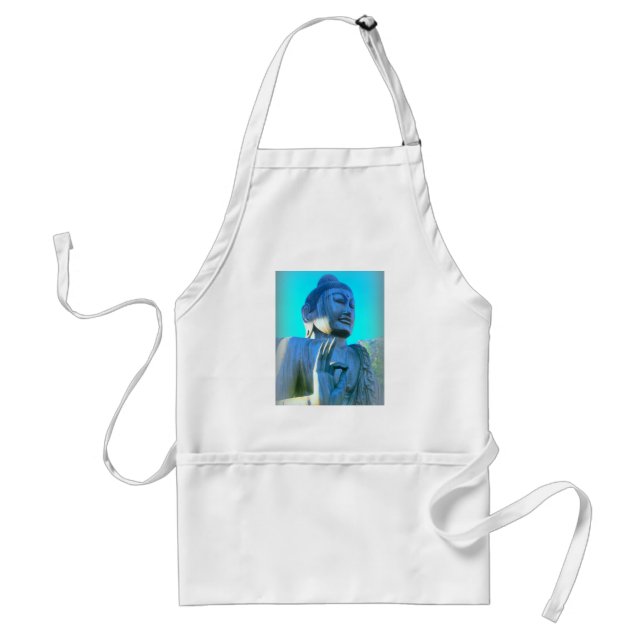 blue buddha standard apron (Front)