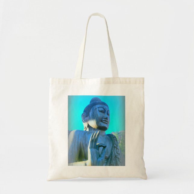 blue buddha tote bag (Front)
