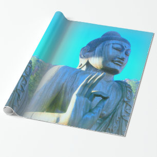 blue buddha wrapping paper