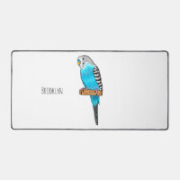 Blue budgerigar bird cartoon illustration