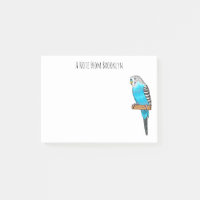 Blue budgerigar bird cartoon illustration