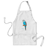 Blue budgerigar bird cartoon illustration 