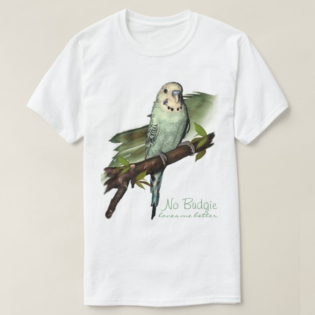 Blue Budgie Art Tee (Design Front)