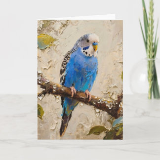 Blue Budgie Card