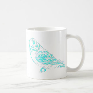 blue budgie mug