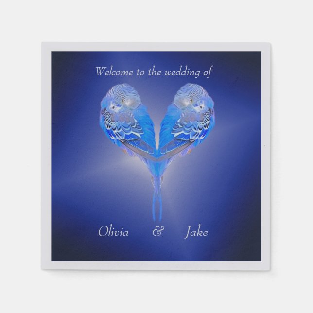 Blue budgie  napkins (Front)