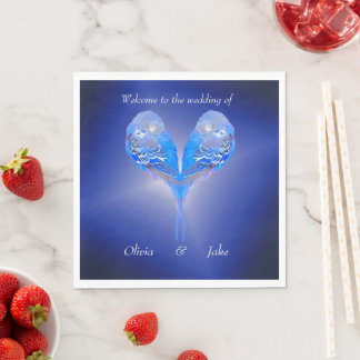 Blue budgie  napkins